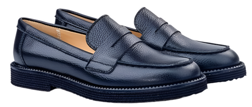 Beberlis Chunky Black Copete Tractor Slip On Loafers