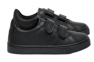 Veja Esplar Black Leather Velcro Sneakers