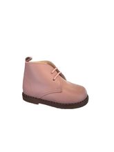 Shawn & Jeffery Pink Leather Lace up Booties 118