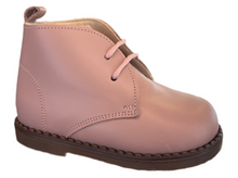 Shawn & Jeffery Pink Leather Lace up Booties 118