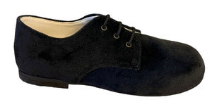 Shawn & Jeffery Velvet Black Leather Classic Oxford Dress Shoe