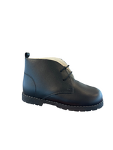 Shawn & Jeffery Black 118 Leather Lace up Booties