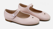 Papanatas Girls Baby Pink Leather Heart Mary Jane