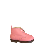 Shawn & Jeffery Coral Oslo Pink Lace up Leather Booties 118