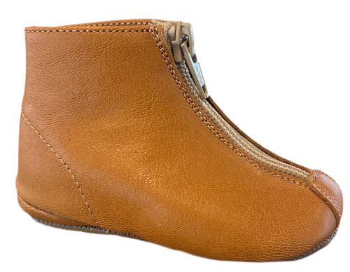Pepe Cuoio Leather Zipper Booties