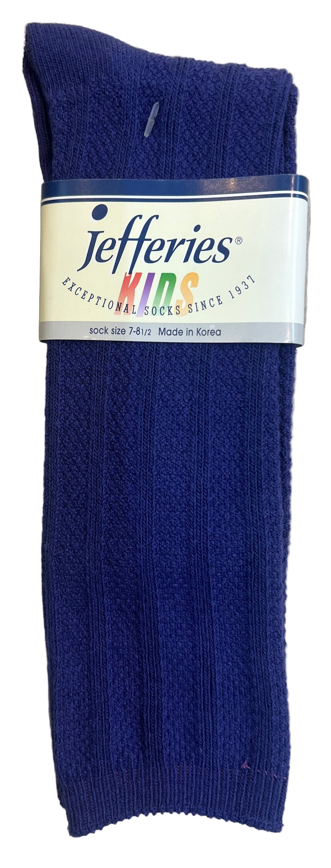 Girls Purple Designed Knee Jefferies Socks