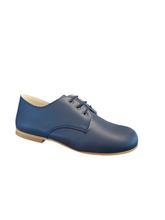 Shawn & Jeffery Navy Bambi Leather Classic Oxford Dress Shoe