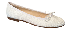 Beberlis White Satin Leather Classic Flats