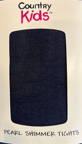 Girls Country kids Pearl Shimmer Black Tights