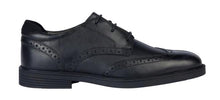 Geox Zeeno Black Leather Design Oxford Dress Shoe