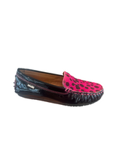Venettini Denise Black Patent Fuxia Loafer
