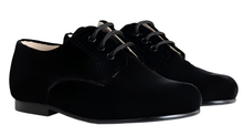 Beberlis Black Velvet Oxford Dress Shoes