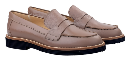 Beberlis Chunky Taupe Copete Tractor Slip On Loafers