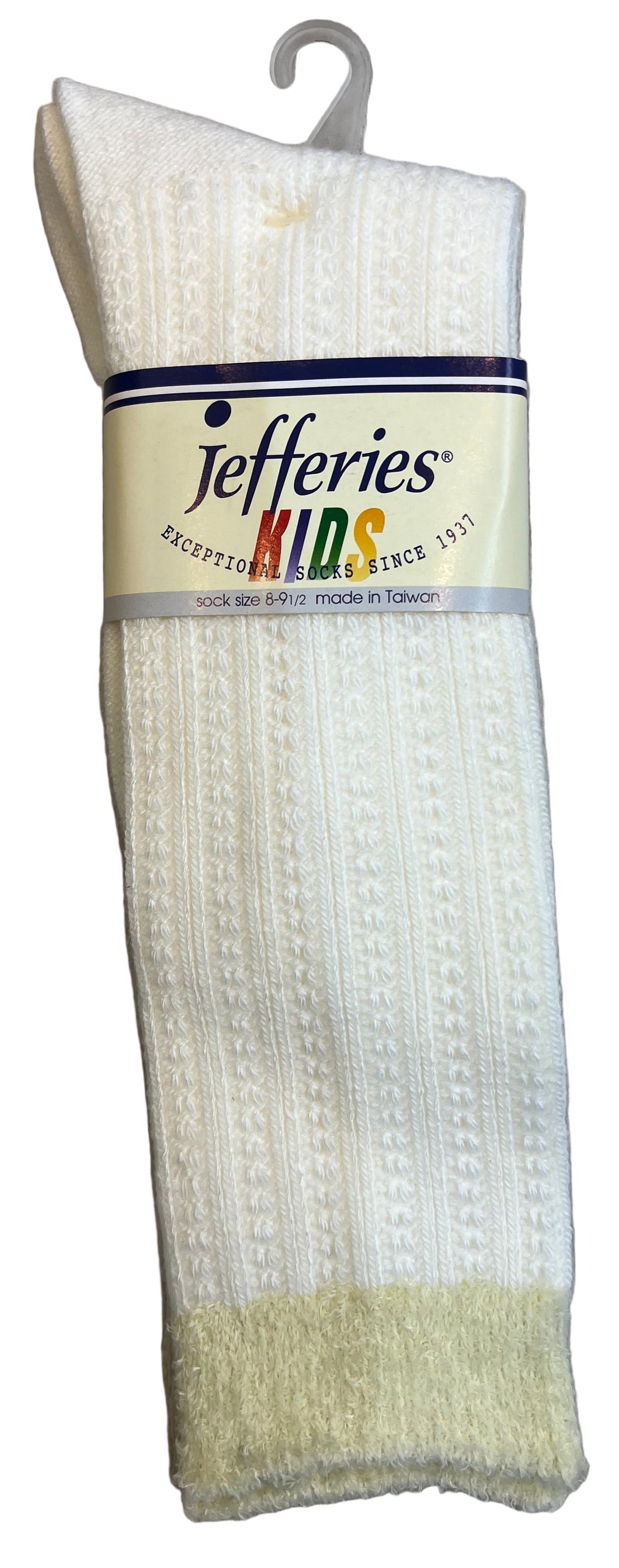 Girls Ivory Thick Jefferies Knee Socks