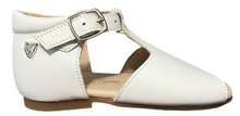 Venettini White Leather Baby Hightop Sandals