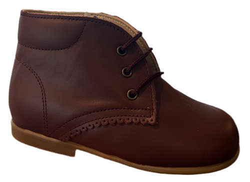 Shawn & Jeffery Baby Burgundy Leather Booties 112
