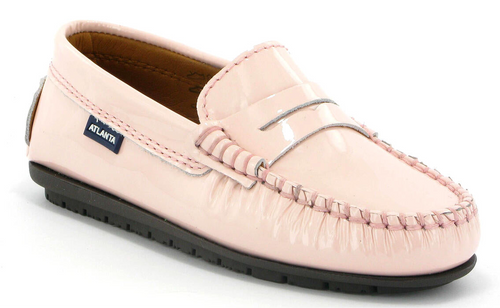 Atlanta Mocassin Pink Patent Penny Loafer