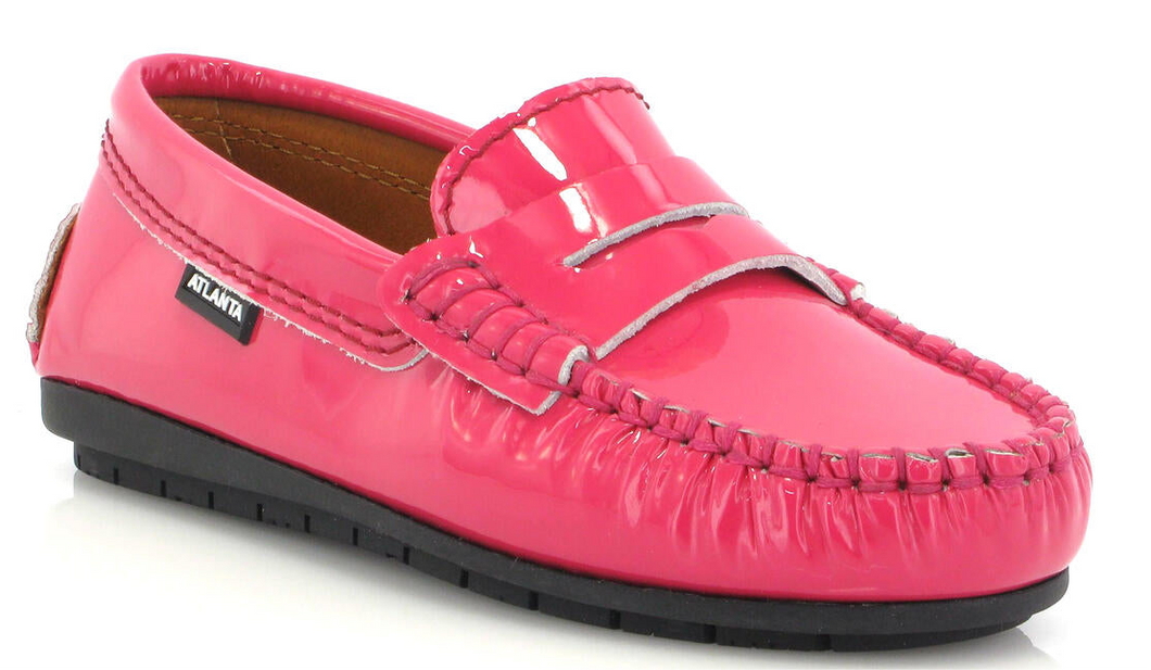 Atlanta Mocassin Fuschia Patent Penny Loafer