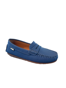 Venettini Reese Steel Shiny Leather Mocassin Loafer