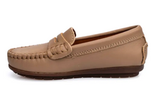 Venettini Reese Mocha Shiny Penny Leather Mocassin Loafer