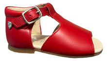 Venettini Red Leather Baby Hightop Sandals