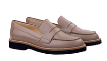 Beberlis Chunky Taupe Copete Tractor Slip On Loafers