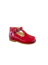 Beberlis Baby Red Patent Leather T-Strap shoes