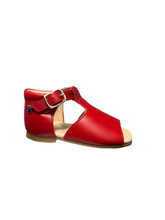 Venettini Red Leather Baby Hightop Sandals