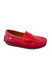 Venettini Reese Red Shiny Leather Mocassin Loafer