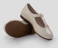 Beberlis Girls Beach Cream Patent Leather T-Strap