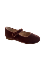 Beberlis Girls Antique Onion Velvet Mary Jane Shoes