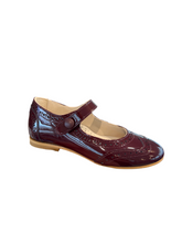 Shawn & Jeffery Burgundy Patent Leather Wingtip Button Mary Jane