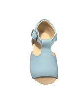 Venettini Pale Blue Cielo Sky Leather Baby Hightop Sandals