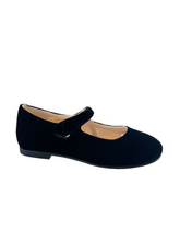Beberlis Girls Black Velvet Mary Jane Shoes