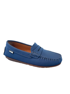 Venettini Reese Steel Shiny Leather Mocassin Loafer