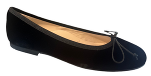 Beberlis Black Velvet Classic Ladies Flats