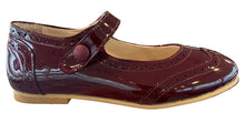 Shawn & Jeffery Burgundy Patent Leather Wingtip Button Mary Jane