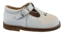 Shawn & Jeffrey White Leather Omega T Strap Shoe