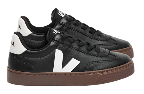 Veja Volley Bark Black White Leather Sneakers
