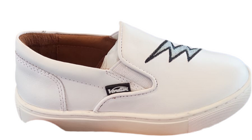 Venettini Skyler White  Leather Sneaker Shoe