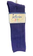 Girls Purple Designed Knee Jefferies Socks