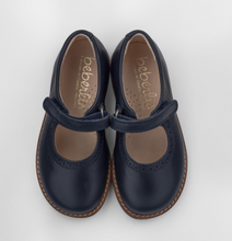 Beberlis Girls Alba Omega Navy Marino School Mary Jane Shoes