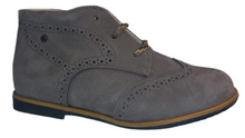 Manuela De Juan Taupe Leather Wingtip Laceup Booties