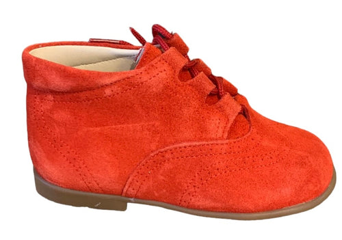 Shawn & Jeffery Red Suede Leather Baby Bootie