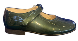 Beberlis Patent Leather Hunter Green Mary Jane