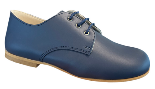 Shawn & Jeffery Navy Bambi Leather Classic Oxford Dress Shoe