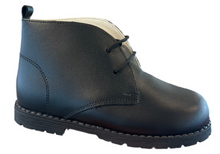 Shawn & Jeffery Black 118 Leather Lace up Booties