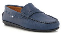 Atlanta Mocassin Navy Blue Soft Napa Leather Penny Loafer