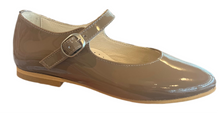 Shawn & Jeffery Camela Winter Taupe Patent Leather Buckle Mary Jane