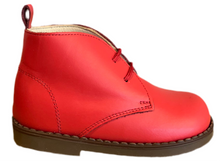 Shawn & Jeffery Red Leather Lace up Booties 118
